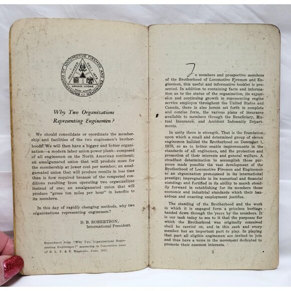 Vintage 1943 Enginemen's Time Book Brotherhood of Locomotive Firemen & Enginemen - Picture 3 of 12